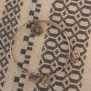 Alex and Ani peace charm bracelet